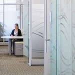 Enhance your office space with decorative privacy film by Window Film Systems