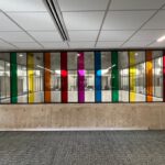 Pride film installed in D.B. Weldon’s Pride Library.